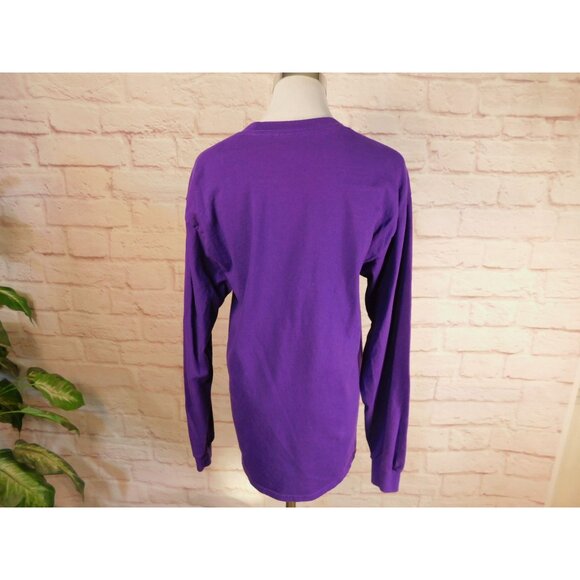 Tribal-Inspired Purple Long Sleeve Tee Listen To The Wind Purple Medium - Picture 6 of 12